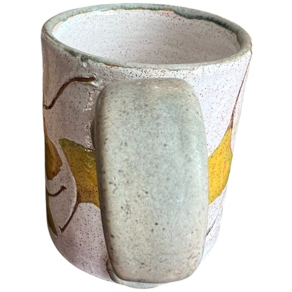 Gorgeous Handmade Ginkgo Leaf Pottery Mug – Signed Studio Ceramic I Matte Glaze - Picture 9 of 12